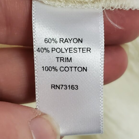 Spense Womens Sheer Gauzy Cottagecore Top Size 1X Ivory Bohemian Lightweight - Picture 5 of 12